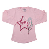 Girls Full Sleeves Jersey T-Shirt - Light Pink, Kids, Girls T-Shirts, Chase Value, Chase Value