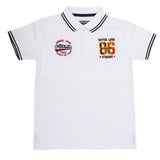Boys Half Sleeves Polo T-Shirt - White, Kids, Boys T-Shirts, Chase Value, Chase Value
