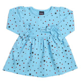 Girls Full Sleeves Frock - Light Blue, Girls Frocks, Chase Value, Chase Value