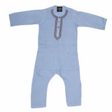 Boys Embroidered Shalwar Suit - Blue, Kids, Boys Shalwar Kameez, Chase Value, Chase Value