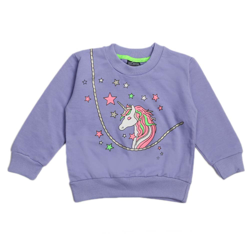 Girls Full Sleeves T-Shirt - Purple, Girls T-Shirts, Chase Value, Chase Value