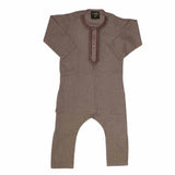Boys Embroidered Shalwar Suit - Brown, Kids, Boys Shalwar Kameez, Chase Value, Chase Value