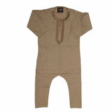 Boys Embroidered Shalwar Suit - Beige, Kids, Boys Shalwar Kameez, Chase Value, Chase Value