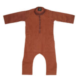 Boys Embroidered Shalwar Suit - Copper, Kids, Boys Shalwar Kameez, Chase Value, Chase Value