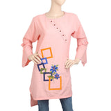 Women's Cross Neck Patti Kurti - Peach, Women, Ready Kurtis, Chase Value, Chase Value