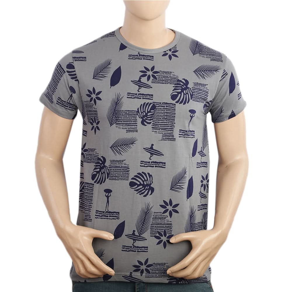 Men's Half Sleeves Round Neck T-Shirt - Blue, Men, T-Shirts And Polos, Chase Value, Chase Value