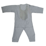 Newborn Boys Embroidered Shalwar Kameez - Grey, Kids, NB Boys Shalwar Suits, Chase Value, Chase Value