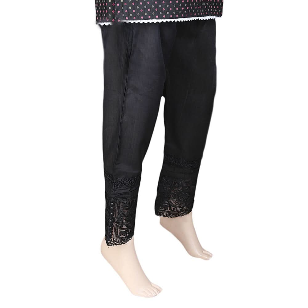 Women's Embroidered Trouser - Black, Women, Pants & Tights, Chase Value, Chase Value