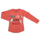 Girls Full Sleeves Jersey T-Shirt - Pink, Kids, Girls T-Shirts, Chase Value, Chase Value