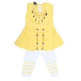 Girls Half Sleeves Tights Suit - Yellow, Kids, Girls Sets And Suits, Chase Value, Chase Value