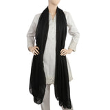 Women's Plain Chiffon Dupatta - Black, Women Dupatta, Chase Value, Chase Value