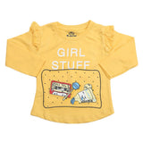 Girls Full Sleeves Jersey T-Shirt - Yellow, Kids, Girls T-Shirts, Chase Value, Chase Value