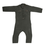 Boys Embroidered Shalwar Kameez - Olive Green, Kids, Boys Shalwar Kameez, Chase Value, Chase Value