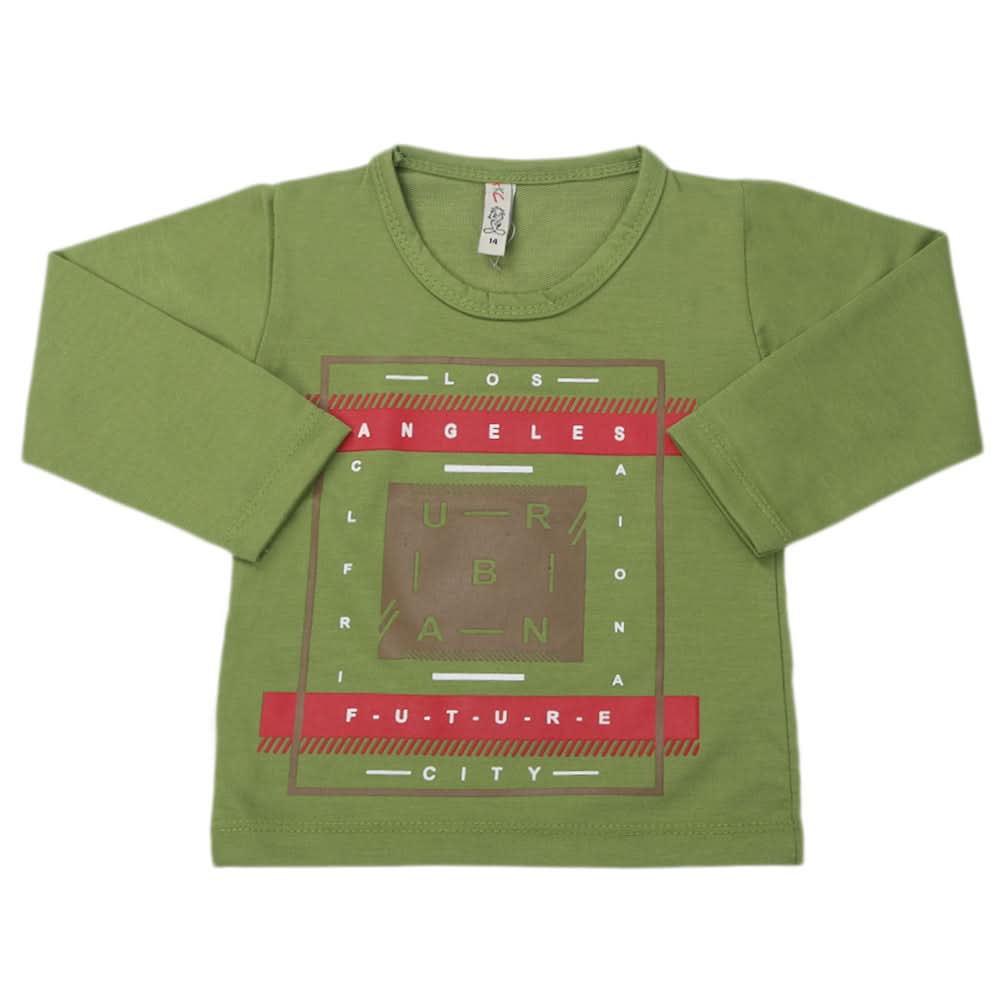 Boys Full Sleeves T-Shirt - Green, Kids, Boys T-Shirts, Chase Value, Chase Value