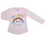 Girls Full Sleeves Jersey T-Shirt - Light Pink, Kids, Girls T-Shirts, Chase Value, Chase Value