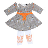 Girls Half Sleeves Tights Suit - Grey, Kids, Girls Sets And Suits, Chase Value, Chase Value