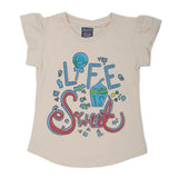 Girls Printed Half Sleeves T-Shirt 4686 - Fawn, Kids, Girls T-Shirts, Chase Value, Chase Value