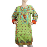 Women's Digital Printed Stitched Kurti - Green, Women Ready Kurtis, Chase Value, Chase Value