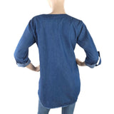 Women's Woven Denim Tops - Blue, Women, Ready Kurtis, Chase Value, Chase Value