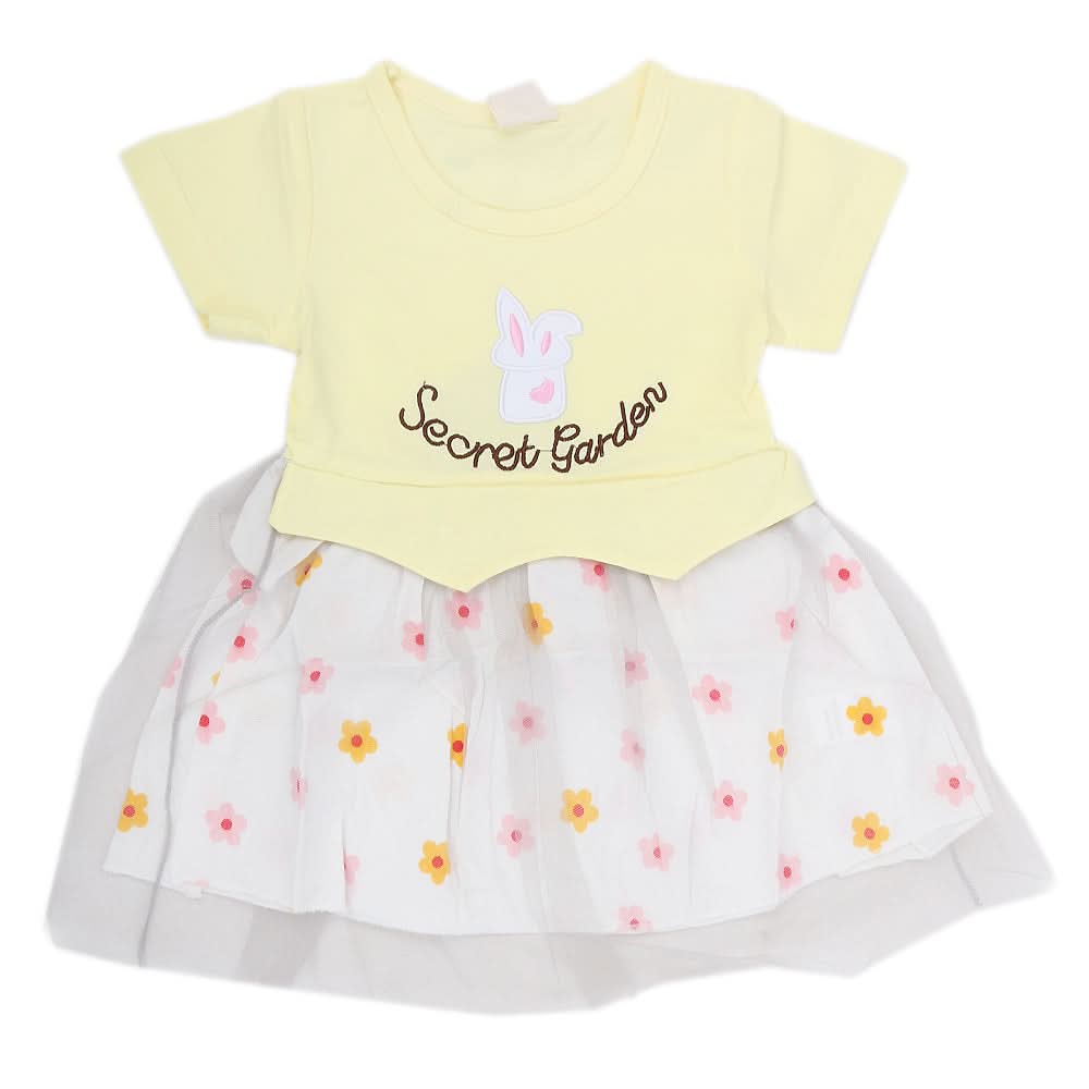 Newborn Girls Frock - Yellow, Kids, NB Girls Frocks, Chase Value, Chase Value