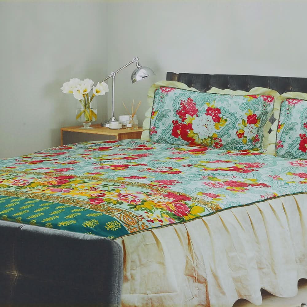 Double Side Printed Frill Bed Sheet - C, Home & Lifestyle, Double Bed Sheet, Chase Value, Chase Value