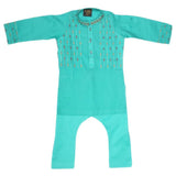 Boys Embroidered Shalwar Kameez - Sea Green, Kids, Boys Shalwar Kameez, Chase Value, Chase Value