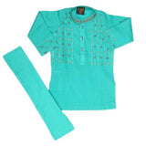 Boys Embroidered Shalwar Kameez - Sea Green, Kids, Boys Shalwar Kameez, Chase Value, Chase Value