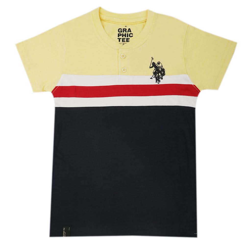 Boys Half Sleeves T-Shirt - Lemon, Boys T-Shirts, Chase Value, Chase Value