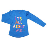 Girls Full Sleeves Jersey T-Shirt - Royal Blue, Kids, Girls T-Shirts, Chase Value, Chase Value