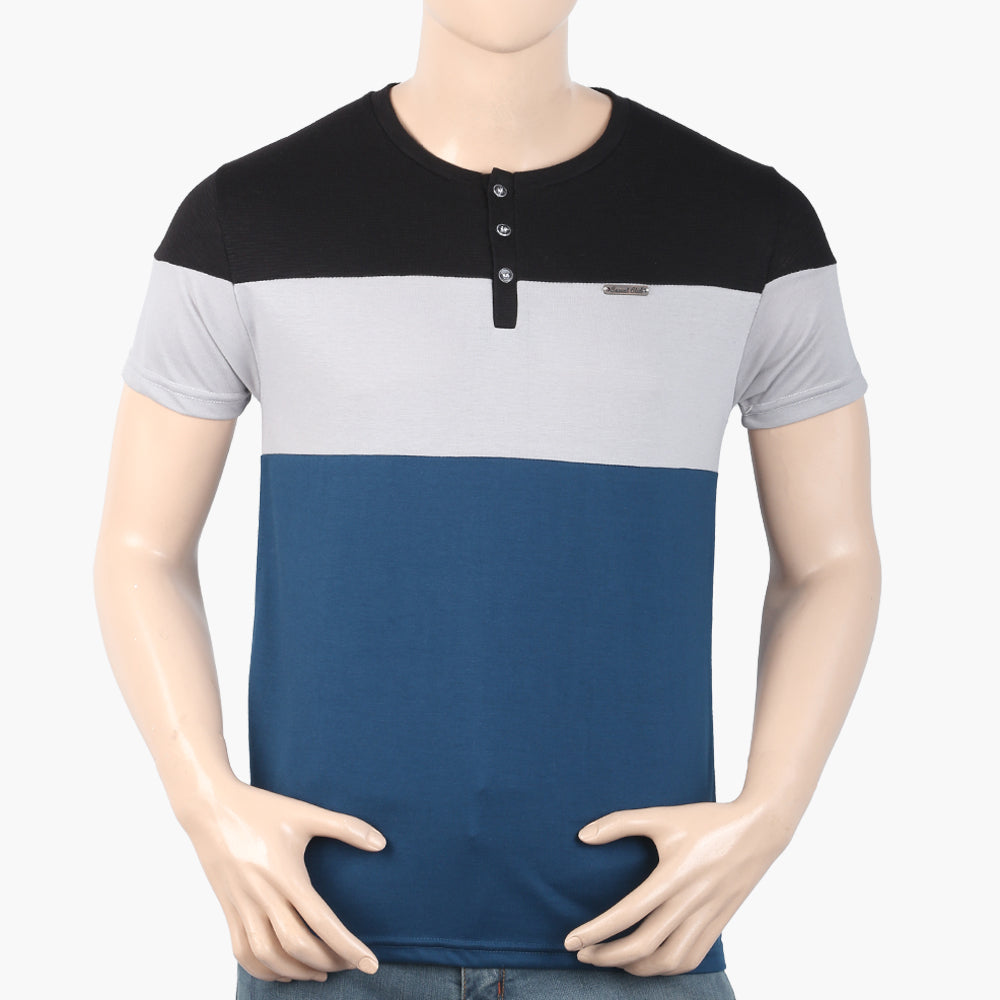 Men's Half Sleeves T-Shirt - Steel Blue, Men's T-Shirts & Polos, Chase Value, Chase Value