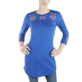 Women's Front Embroidery Yuck Top - Royal Blue, Women, T-Shirts And Tops, Chase Value, Chase Value