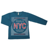 Boys Full Sleeves T-Shirt - Steel Blue, Kids, Boys T-Shirts, Chase Value, Chase Value