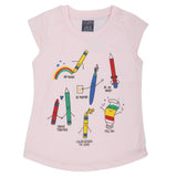 Girls Printed Half Sleeves T-Shirt 4698 - Light Pink, Kids, Girls T-Shirts, Chase Value, Chase Value