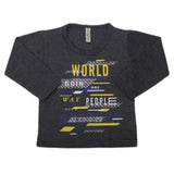 Boys Full Sleeves T-Shirt - Grey, Kids, Boys T-Shirts, Chase Value, Chase Value