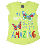 Girls Printed Half Sleeves T-Shirt 4697 - Green, Kids, Girls T-Shirts, Chase Value, Chase Value