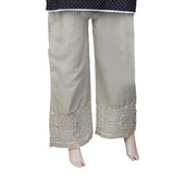 Women's Embroidered Bell Bottom Trouser - Beige, Women, Pants & Tights, Chase Value, Chase Value