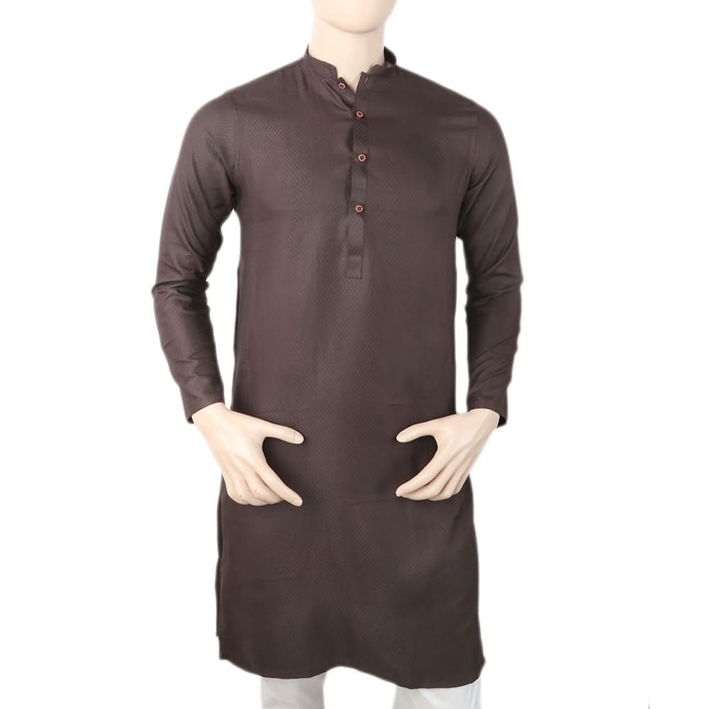 Men's Stamp Kurta - Brown, Men, Kurtas, Chase Value, Chase Value