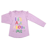 Girls Full Sleeves Jersey T-Shirt - Purple, Kids, Girls T-Shirts, Chase Value, Chase Value