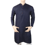 Men's Stamp Kurta - Navy Blue, Men, Kurtas, Chase Value, Chase Value