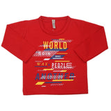 Boys Full Sleeves T-Shirt - Red, Kids, Boys T-Shirts, Chase Value, Chase Value