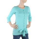 Women's Front Moti Top - Cyan, Women, T-Shirts And Tops, Chase Value, Chase Value
