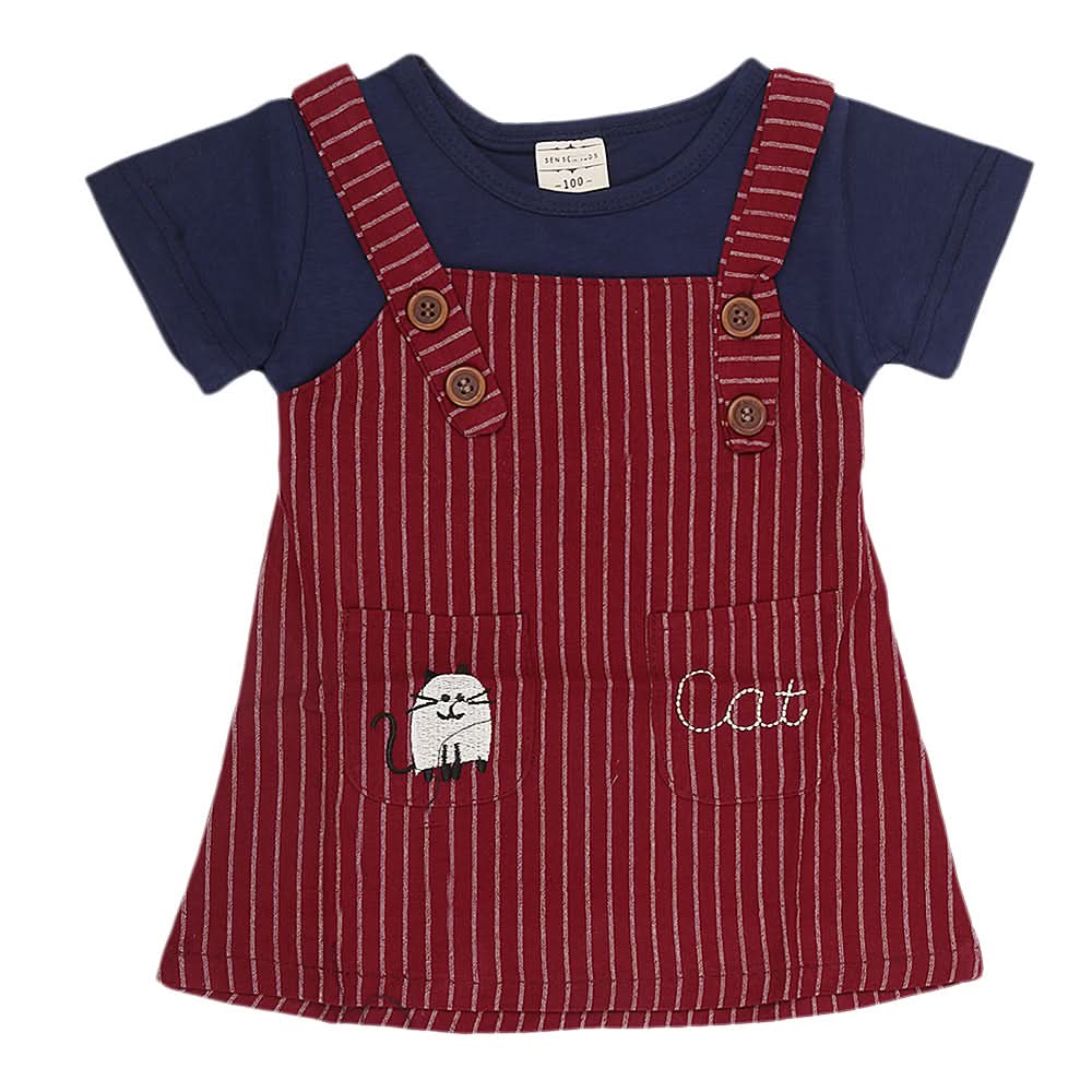 Newborn Girls Frock - Navy Blue, Kids, NB Girls Frocks, Chase Value, Chase Value