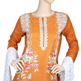 Women's Embroidered 3 piece Suit - Mustard, Women, Shalwar Suits, Chase Value, Chase Value