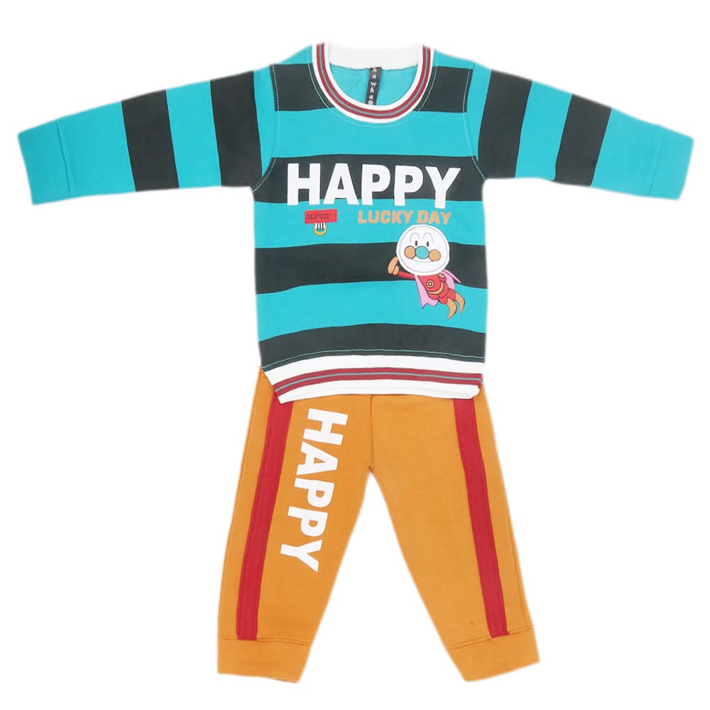 Boys Fleece Full Sleeves Suit - Sea Green, Kids, Boys Sets And Suits, Chase Value, Chase Value
