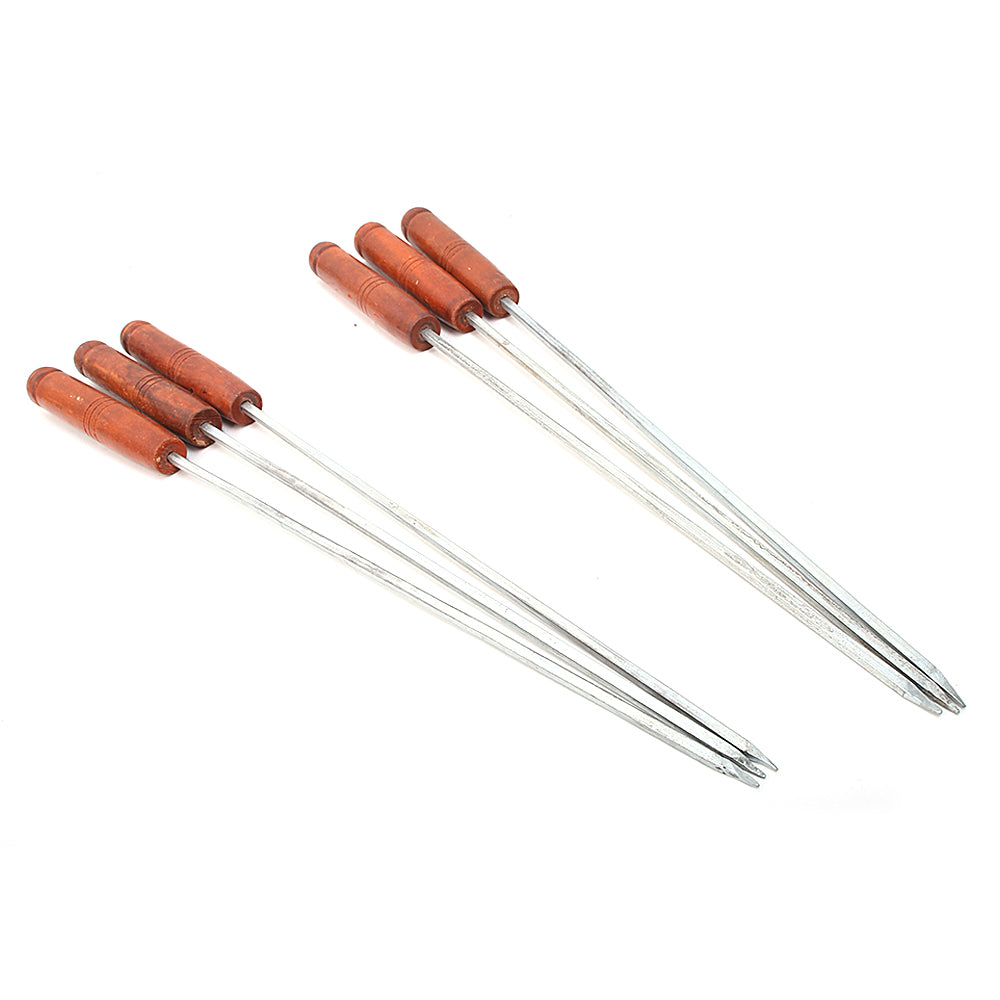 B.B.Q Sticks 6Pcs Medium - Brown, Home & Lifestyle, Bbq And Grilling, Chase Value, Chase Value