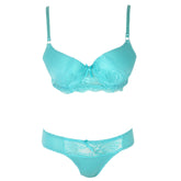 Women's Foam Bra & Panty Set - Sea Green, Women, Bra And Panty Sets, Chase Value, Chase Value