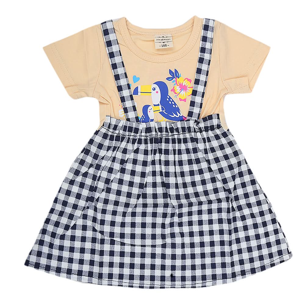 Newborn Girls Frock - Fawn, Kids, New Born Girls Frocks, Chase Value, Chase Value