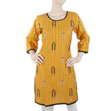 Women's Embroidered Kurti - Mustard, Women, Ready Kurtis, Chase Value, Chase Value