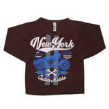 Boys Full Sleeves T-Shirt - Brown, Kids, Boys T-Shirts, Chase Value, Chase Value