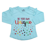Girls Full Sleeves Jersey T-Shirt - Blue, Kids, Girls T-Shirts, Chase Value, Chase Value